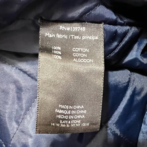 Slate & Stone Mens Dark Wash Snap Front Long Sleeve Denim Shirt Jacket Sz L New - Picture 10 of 11